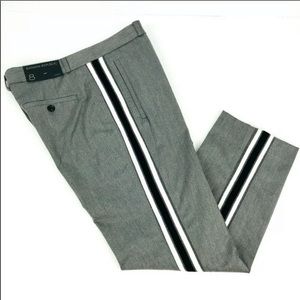 Banana Republic Avery Cropped Pants Tuxedo Stripe
